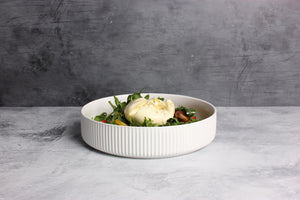 Gabel & Teller Matte White Salad Bowl - 26 x 6cm - ZOES Kitchen
