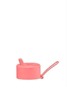 Frank Green Replacement Flip Straw Lid With Strap - Sweet Peach