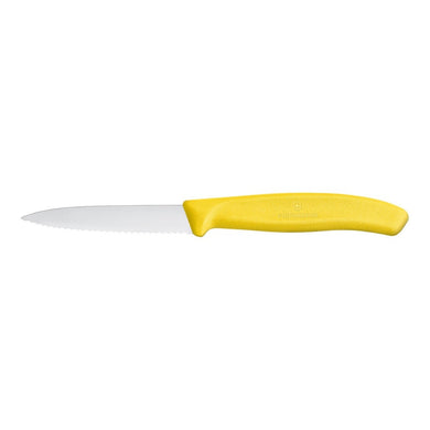 Victorinox Paring Knife Pointed Tip Wavy 8cm - Yellow - ZOES Kitchen