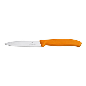 Victorinox Paring Knife Pointed Tip Straight 10cm - Orange - ZOES Kitchen