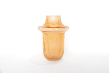 Load image into Gallery viewer, Gabel &amp; Teller Glass Ribbed Vase 22cm - Amber - ZOES Kitchen