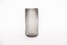 Load image into Gallery viewer, Gabel &amp; Teller Glass Ribbed Vase 25x12cm - Smoke Grey - ZOES Kitchen
