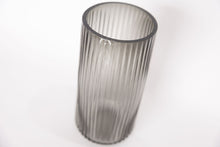 Load image into Gallery viewer, Gabel &amp; Teller Glass Ribbed Vase 25x12cm - Smoke Grey - ZOES Kitchen