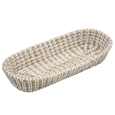 Ladelle Seagrass Woven White Bakers Tray - ZOES Kitchen