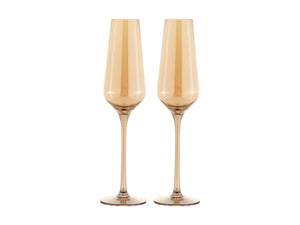 Maxwell & Williams Glamour Flute 230ML Set of 2 Gold Gift Boxed - ZOES Kitchen