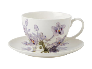 Maxwell & Williams Royal Botanic Gardens Australian Orchids Cup & Saucer 240ML Lilac Gift Boxed - ZOES Kitchen