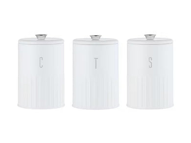 Maxwell & Williams Astor Canister Set of 3 White Gift Boxed - ZOES Kitchen
