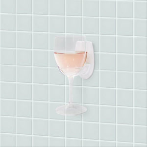 ISGift Bathroom Bliss - Wine Glass Holder White 10X8x6.5cm - ZOES Kitchen