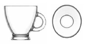 Classica Aurora Glass Espresso Cup & Saucer 95ml - Set 6 - ZOES Kitchen