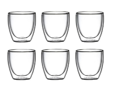 Coffee Culture Barista S6 Coffee D/Wall Glasses 250ml - ZOES Kitchen