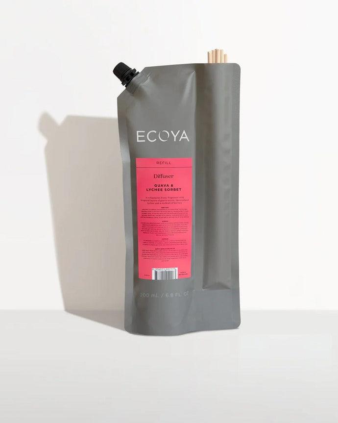 Ecoya Diffuser Refill 200ml - Guava & Lychee Sorbet - ZOES Kitchen