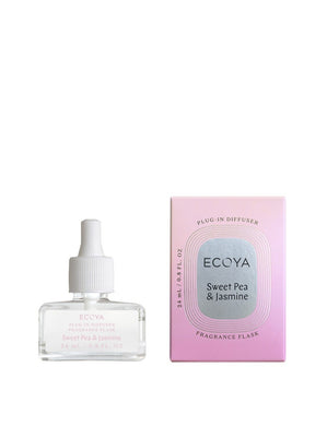 Ecoya Plug-In Diffuser Fragrance Flask - Sweet Pea & Jasmine