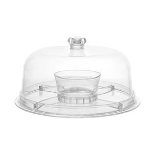 Lemon & Lime Crystal Multi Function Cake Stand 32x18x31cm - ZOES Kitchen