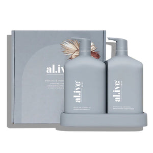 Al.Ive Shampoo & Conditioner Duo 2 x 500ml Bottles -White Tea & Argan Oil