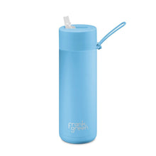 Load image into Gallery viewer, Frank Green Ceramic 20oz Straw Bottle - Sky Blue - ZOES Kitchen