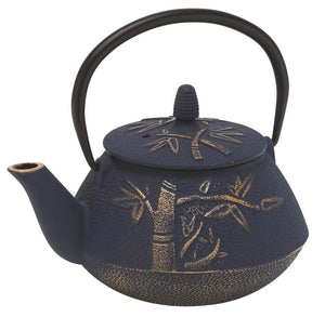 800ml Navy/Bronze Bamboo Teapot by Avanti