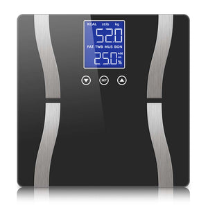 SOGA Glass LCD Digital Body Fat Scale Bathroom Electronic Gym Water Weighing Scales Black - ZOES Kitchen