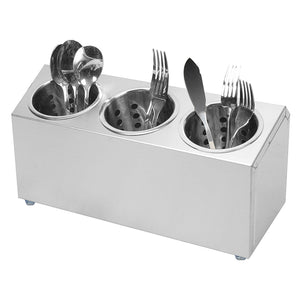 SOGA 18/10 Stainless Steel Commercial Conical Utensils Cutlery Holder with 3 Holes - ZOES Kitchen