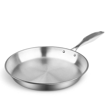 SOGA Stainless Steel Fry Pan 22cm Frying Pan Top Grade Induction Cooking FryPan - ZOES Kitchen