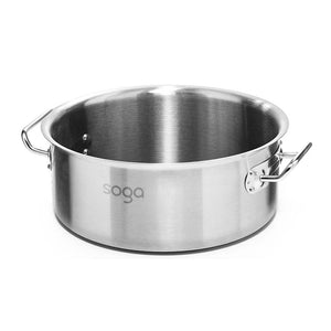 SOGA Stock Pot 44L Top Grade Thick Stainless Steel Stockpot 18/10 Without Lid - ZOES Kitchen