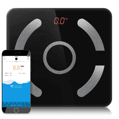 SOGA Wireless Bluetooth Digital Body Fat Scale Bathroom Weighing Scales Health Analyzer Weight Black - ZOES Kitchen