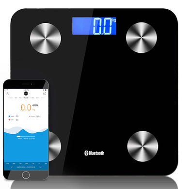 SOGA Wireless Bluetooth Digital Body Fat Scale Bathroom Health Analyser Weight Black - ZOES Kitchen