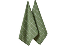 Load image into Gallery viewer, Ladelle Eco Check Green 2pk Kitchen Towel - ZOES Kitchen