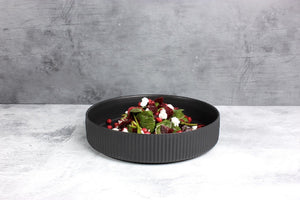 Gabel & Teller Matte Black Salad Bowl - 26 x 6cm - ZOES Kitchen