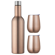 Load image into Gallery viewer, Avanti Double Wall Wine Traveller Set - Rose Gold - ZOES Kitchen