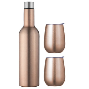 Avanti Double Wall Wine Traveller Set - Rose Gold - ZOES Kitchen