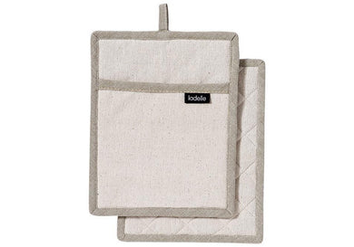 Ladelle Eco Recycled Natural 2pk Pot Holder - ZOES Kitchen