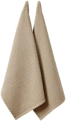 Ladelle Eco Recycled Taupe 2pk Kitchen Tea Towel - ZOES Kitchen
