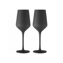 Load image into Gallery viewer, Ladelle Aurora Matte Black 2pk - Wine Glass - ZOES Kitchen