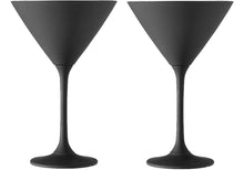 Load image into Gallery viewer, Ladelle Aurora Matte Black 2pk -Martini Glass - ZOES Kitchen