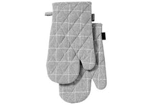 Load image into Gallery viewer, Ladelle Eco Check Grey 2pk Oven Mitt - ZOES Kitchen