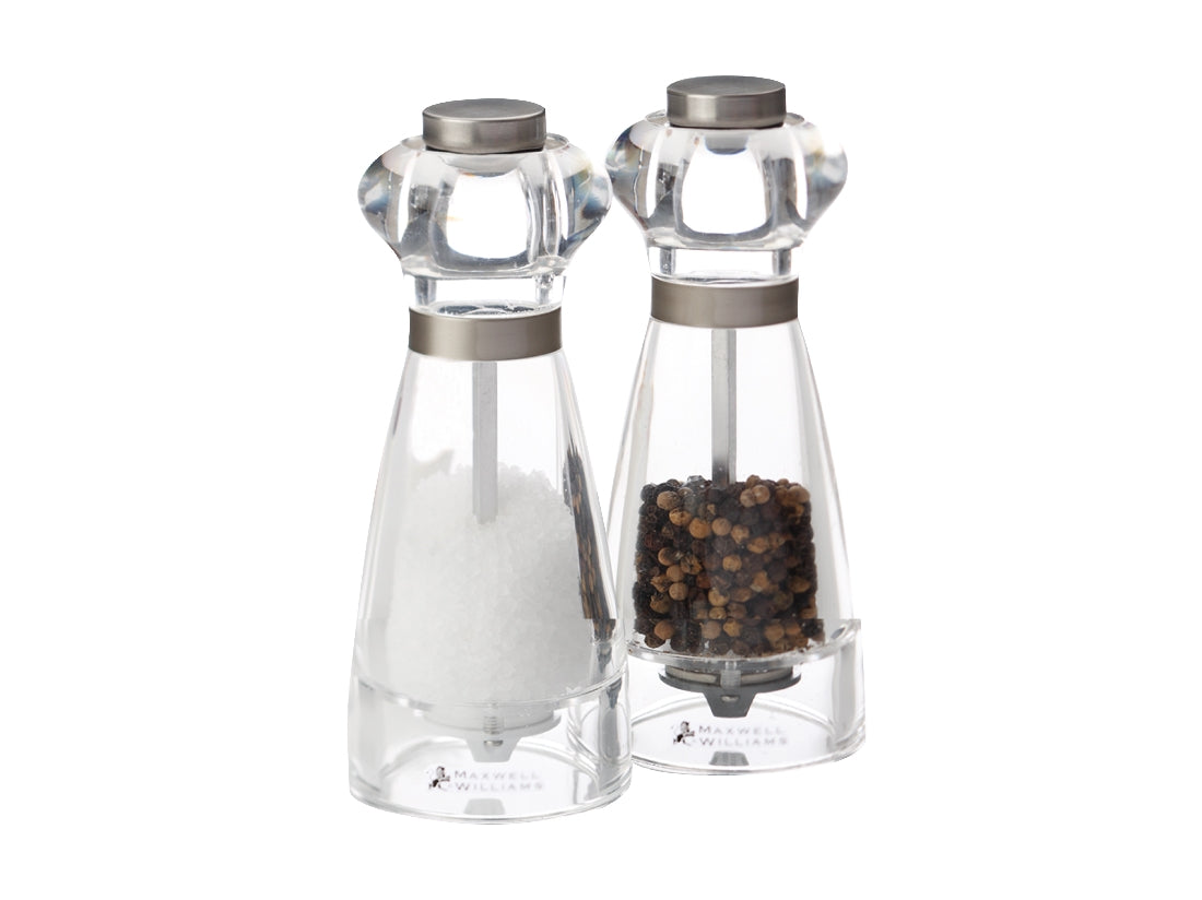 Maxwell & Williams Dynasty Acrylic Salt&Pepper Mill Set 16cm Gb ZOES