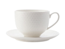 Load image into Gallery viewer, Maxwell &amp; Williams White Basics Diamonds Tea Cup &amp; Saucer 220ml - ZOES Kitchen