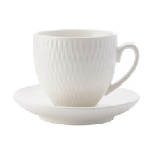 Load image into Gallery viewer, Maxwell &amp; Williams White Basics Diamonds Demi Cup &amp; Saucer 90ml - ZOES Kitchen