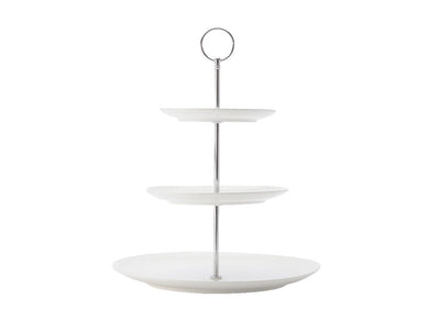 Maxwell & Williams White Basics Diamonds 3-Tier Cake Stand Gift Boxed - ZOES Kitchen