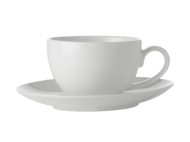 Maxwell & Williams White Basics Coupe Demi Espresso Cup & Saucer 100ml - ZOES Kitchen