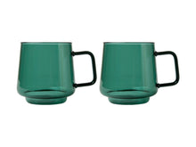 Load image into Gallery viewer, Maxwell &amp; Williams Blend Sala Glass Mug 400ML Set of 2 Forest GB - ZOES Kitchen