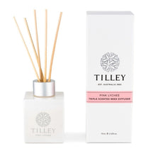 Load image into Gallery viewer, Tilley Classic White - Reed Diffuser 75ml - Pink Lychee - ZOES Kitchen
