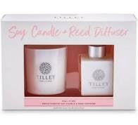 Tilley Classic White - Gift Set Diff & Candle - Pink Lychee - ZOES Kitchen
