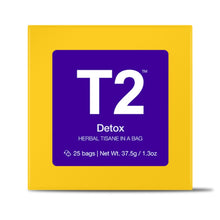 Load image into Gallery viewer, T2 Teabags - Detox Bio Tbag 25pk Y/B - ZOES Kitchen