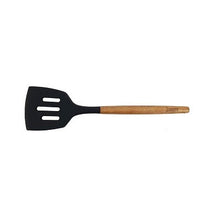 Load image into Gallery viewer, Classica St Clare Utensils - Acacia Handle with Black Silicone - Slotted Turner - ZOES Kitchen