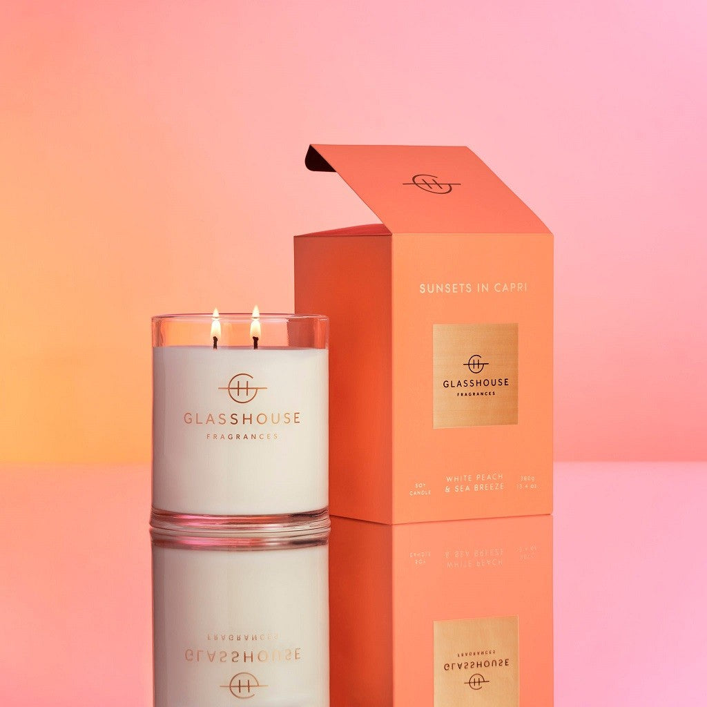Glasshouse Fragrance 380g Candle Sunsets In Capri ZOES Kitchen