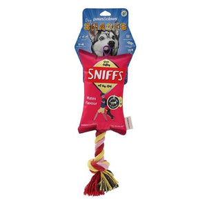Paws & Claws 1 x Tugger Rope Sniffs Chips Snacks - 2 Assorted Colours - ZOES Kitchen