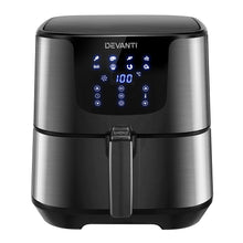 Load image into Gallery viewer, Devanti Air Fryer 7L LCD Fryers Oven Airfryer Kitchen Healthy Cooker Stainless Steel - ZOES Kitchen