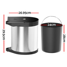 Load image into Gallery viewer, Cefito Kitchen Swing Out Pull Out Bin Stainless Steel Garbage Rubbish Can 12L - ZOES Kitchen