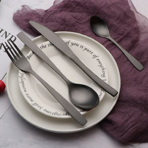 Gabel & Teller Satin Black Stainless Steel Cutlery Set